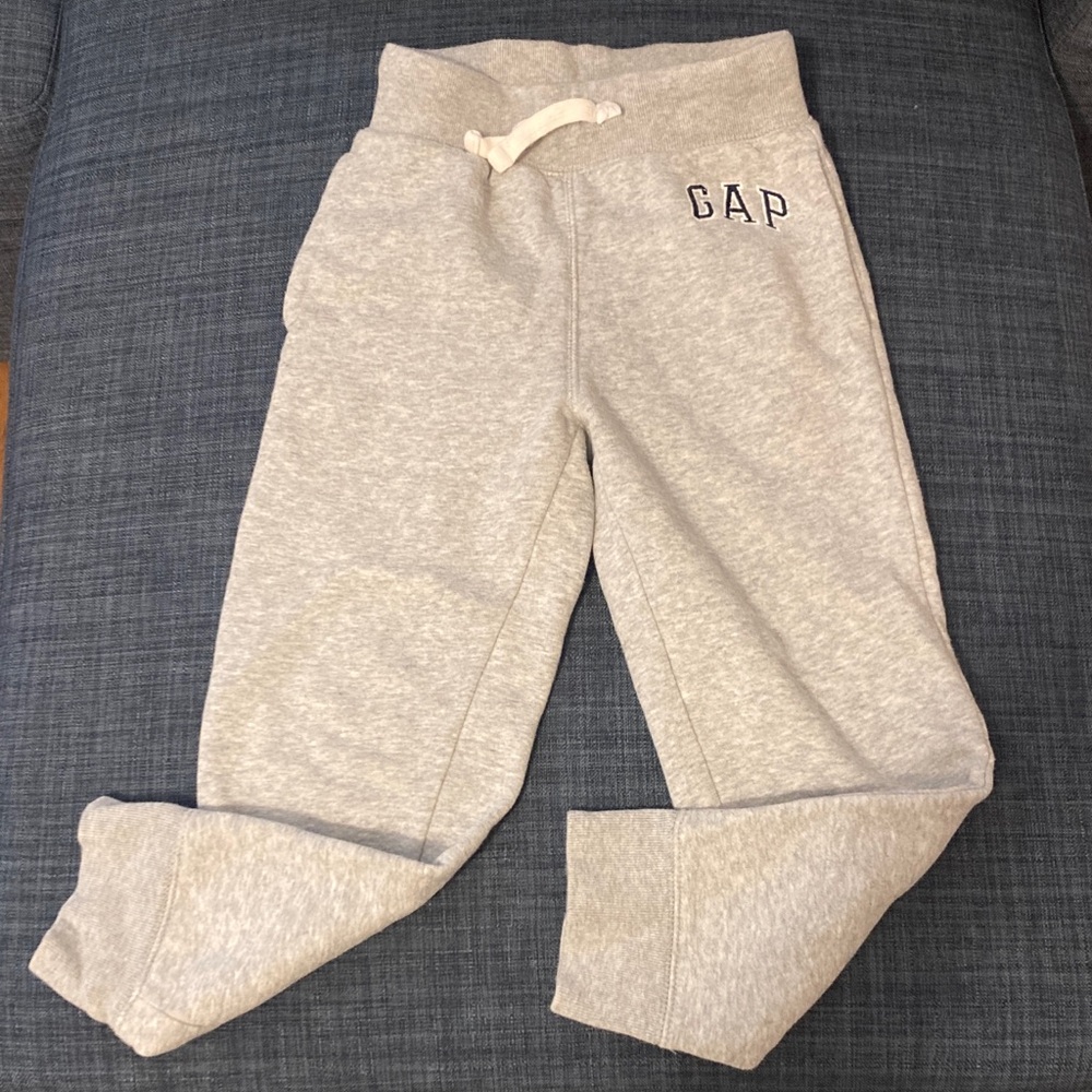 MAKE AN OFFER! 
GAP Kids Light Gray Joggers. Soft, comfortable, like new.